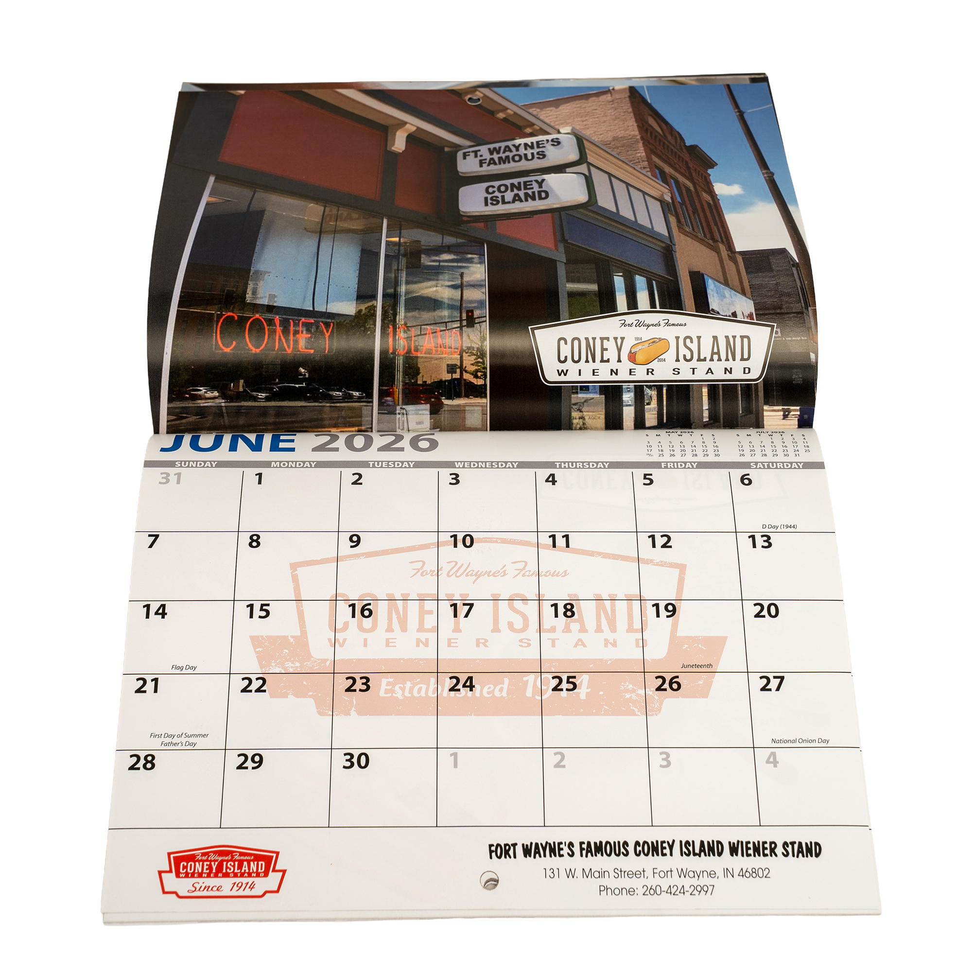 2026 Fort Wayne's Famous Coney Island Calendar